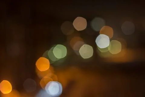 Bokeh on a dark background Stock Photos