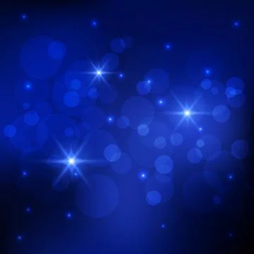 Bokeh deep blue background Stock Illustration