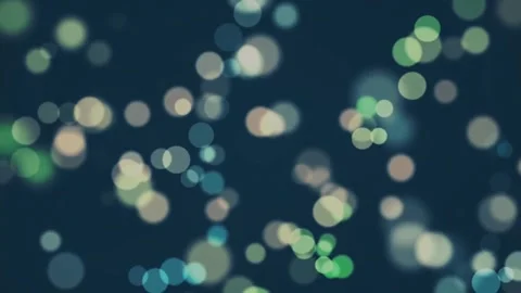 Bokeh different colors bubbles lights waving green background Video stock 259261856
