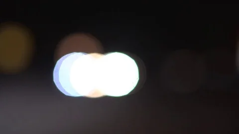 Bokeh, driving on the night highway Video stock 81592898