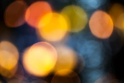 Bokeh effect background of decoration on tree by party light Stock Photos