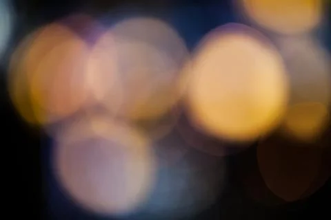 Bokeh effect background of decoration on tree by party light 写真素材