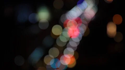 Bokeh Effect Beautiful Traffic Stock Footage 81495878