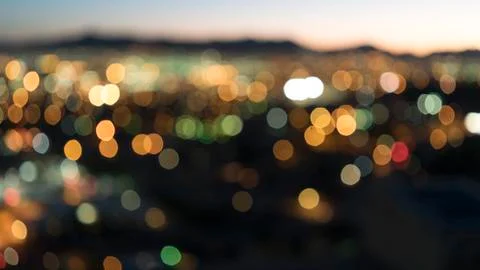Bokeh Effect City in the Background Foto stock