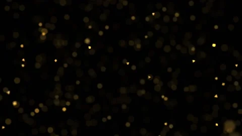 Bokeh effect with golden particles and blurred shiny magical dust Video stock 142532489
