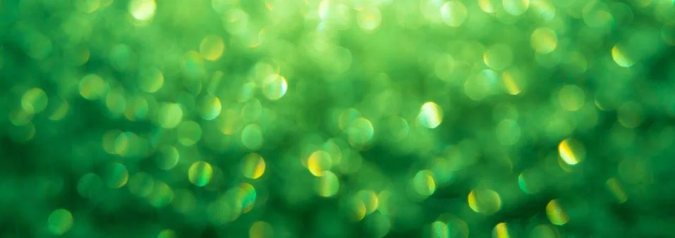 Bokeh effect, the ice texture on the window has a green tint Stock Photos