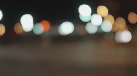 Bokeh effect at night Stock Footage 61258058