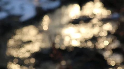 Bokeh effect on small river Video stock 45980996