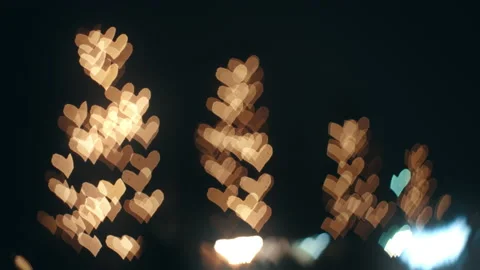 Bokeh effect for Valentine's Day, abstraction of love or romance. Stock Footage 231498863