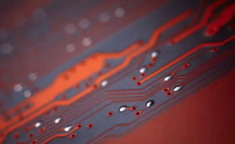 Bokeh electronic circuit close up computer Stock Photos