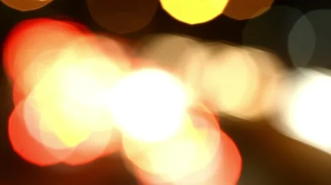 Bokeh of Evening traffic jam on road in city. HD. 1920x1080. Timelapse speed up Stock Footage 46570314