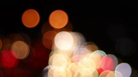 Bokeh of Evening traffic jam on road in city. Stock Footage 165434589