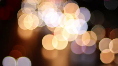 Bokeh of Evening traffic jam on road in city. Stock Footage 165434594