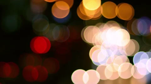 Bokeh of Evening traffic jam on road in city. Stock Footage 165435324