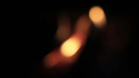 Bokeh fire effect in dark night Stock Footage 201320139