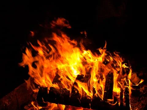 Bokeh from the fire ith blurred backgrounds Stock Photos