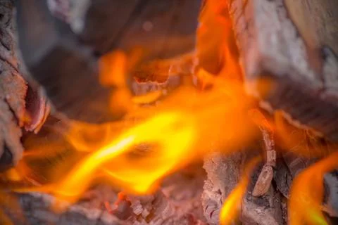 Bokeh from the fire Stock Photos