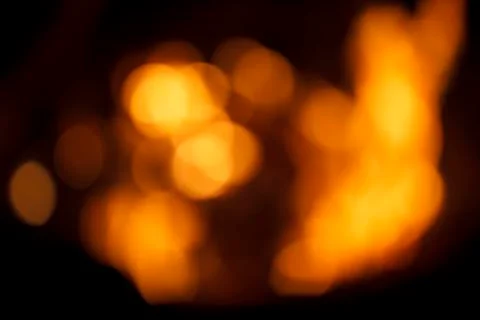 Bokeh from the fire Foto stock