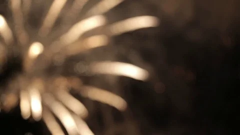 Bokeh Firework Display on 4th of July Stock Footage 77517308