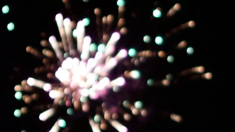 Bokeh fireworks backgraund Stock Footage 81582447