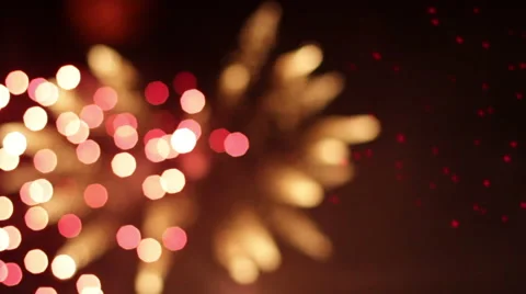 Bokeh fireworks Stock Footage 52132799