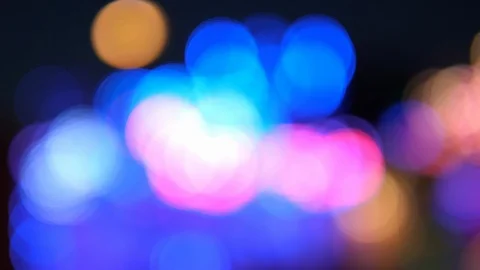 Bokeh Flashing Lights Loop Stock Footage 107804123