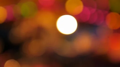 Bokeh Funfair Spinning Lights Stock Footage 107804376