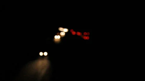 A bokeh german Freeway at night Video stock 43264550