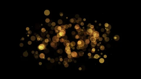 Bokeh gold on dark background Stock Footage 107889532