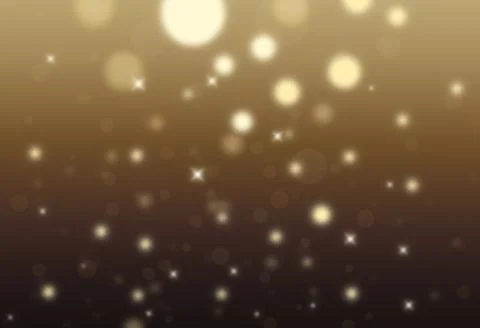 Bokeh gold glitter particles background with sparkling  snow, star light  for Stock Illustration