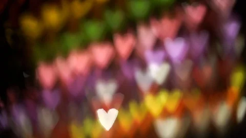 Bokeh heart light shape background, Use for valentines background. Stockbeeldmateriaal 124821543