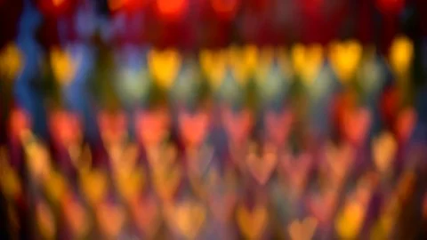 Bokeh heart light shape background. Use for valentines background. Stockbeeldmateriaal 124821710