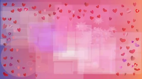 Bokeh hearts background Stock Illustration