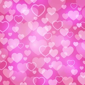Bokeh hearts background Stock Illustration
