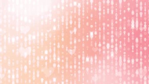 Bokeh Hearts Falling Vertically Pink Peach Light Particles Background Animation Stock Footage 319695612
