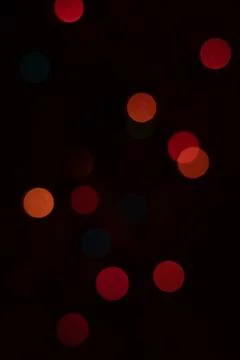 Bokeh image circle on black background at night Stock Photos