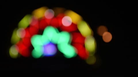 Bokeh light in an amusement park Stock Footage 133184783