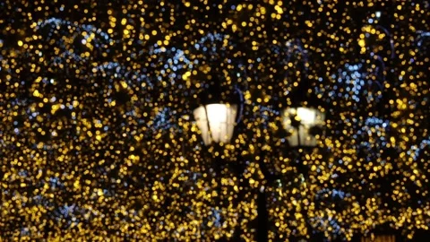 Bokeh light christmas background Stock Footage 95698584