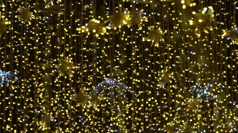 Bokeh light christmas background Stock Footage 95698821