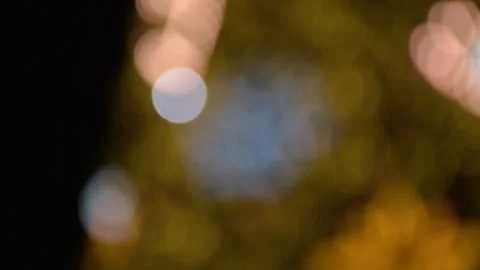 Bokeh light Chritmas tree light in bankok no 3 Stock Footage 166086675