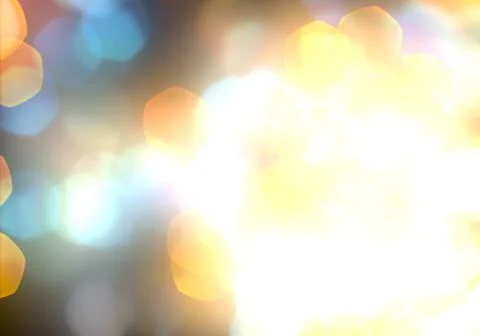 Bokeh of light on dark background. Various patterns. Stock Illustration