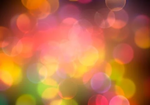 Bokeh of light on dark background. Various patterns. Stock Illustration
