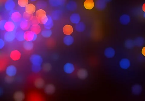 Bokeh of light on dark background. Various patterns. Stock Illustration