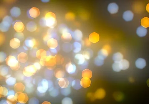 Bokeh of light on dark background. Various patterns. Stock Illustration