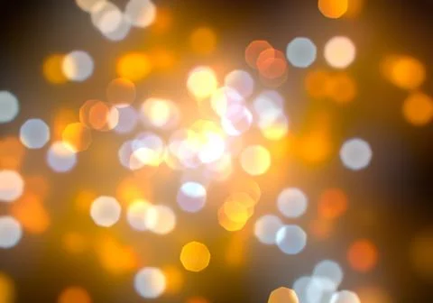 Bokeh of light on dark background. Various colorful patterns. Stock Illustration