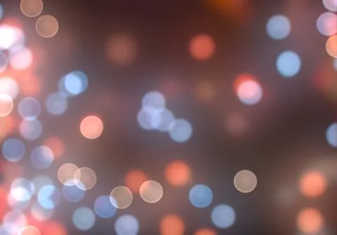 Bokeh of light on dark background. Various colorful patterns. Stock Illustration