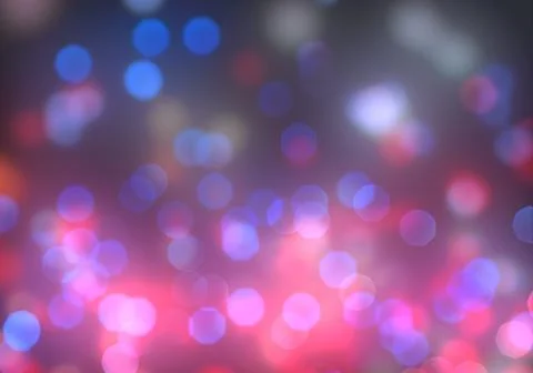 Bokeh of light on dark background. Various colorful patterns. Stock Illustration