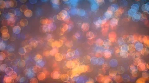 Bokeh of light on dark background. Various colorful patterns. Stock Illustration