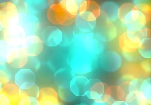 Bokeh of light on dark background. Various colorful patterns. Stock Illustration