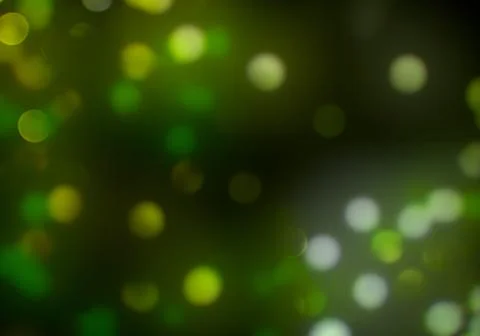 Bokeh of light on dark background. Various colorful patterns. Stock Illustration